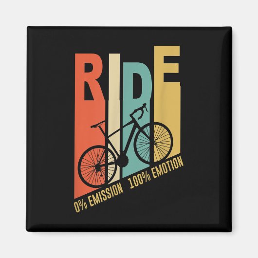 サイクおもしろいリスト自転車ギフト環境保護 マグネット (正面)