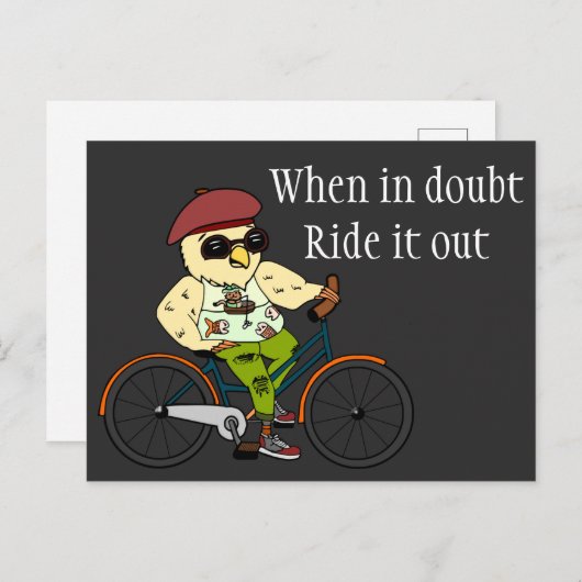 サイクおもしろいリスト |疑わしい時にT-Sに乗る ポストカード (正面/裏面)