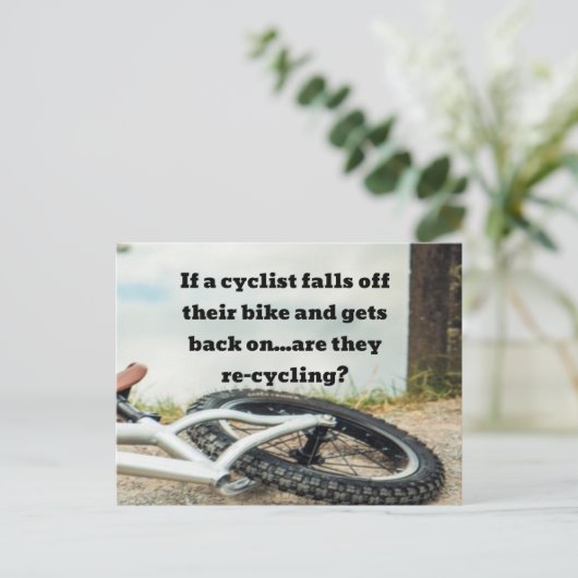 サイクもしリストの滝は自転車から降りて戻る ポストカード (スタンド正面)