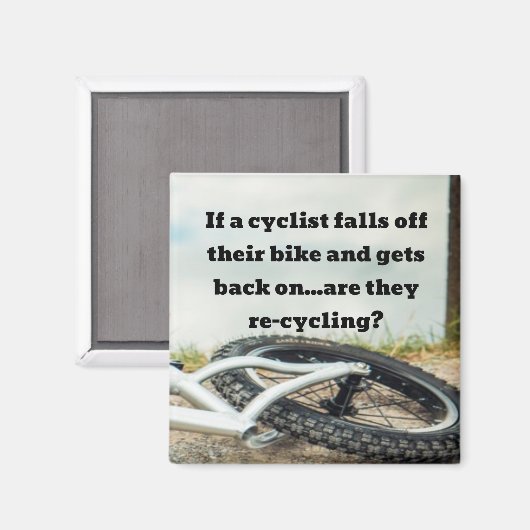 サイクもしリストの滝は自転車から降りて戻る マグネット (正面/裏面)