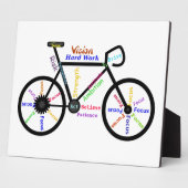 サイクやる気を起こさせるスのための自転車の言葉、ホビースポーツファン フォトプラーク (側面)