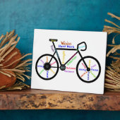 サイクやる気を起こさせるスのための自転車の言葉、ホビースポーツファン フォトプラーク (側面)