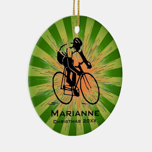 サイクパーソナライズされたリストオーナメント セラミックオーナメント (右)