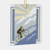 サイクパーソナライズされたリストサイクリングアップマウンテンロードバイク セラミックオーナメント (右)