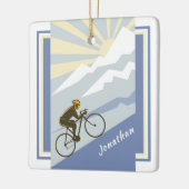サイクパーソナライズされたリストサイクリングアップマウンテンロードバイク セラミックオーナメント (左)