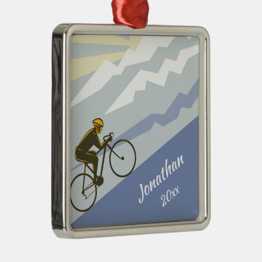 サイクパーソナライズされたリストサイクリングアップマウンテンロードバイク メタルオーナメント (右)