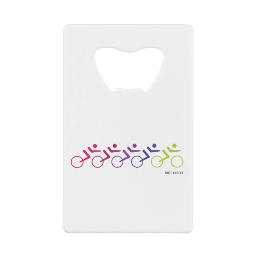 サイクラーのグループに乗るか死ぬか クレジットカード栓抜き (正面)