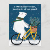 サイクリスキュートおもしろいクリスマスカスタムサイク シーズンポストカード (正面)