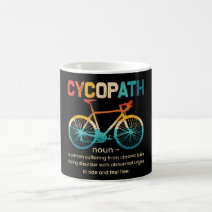 サイクリストおもしろいとバイクもしくは自転車に乗る人のサイコパスサイクリング コーヒーマグカップ