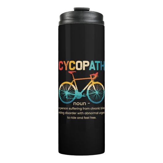 サイクリストおもしろいとバイクもしくは自転車に乗る人のサイコパスサイクリング タンブラー (正面)