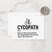 サイクリストおもしろいとバイクもしくは自転車に乗る人のサイコパスサイクリング ノートカード (正面/裏面インサイチュ)