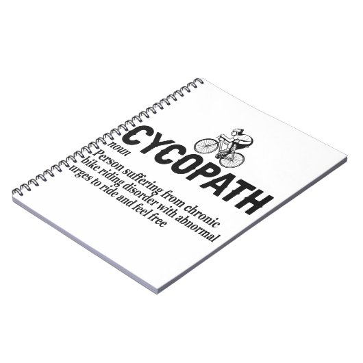 サイクリストおもしろいとバイクもしくは自転車に乗る人のサイコパスサイクリング ノートブック (左側)