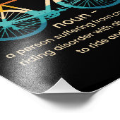 サイクリストおもしろいとバイクもしくは自転車に乗る人のサイコパスサイクリング フォトプリント            (角)