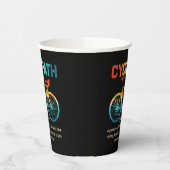 サイクリストおもしろいとバイクもしくは自転車に乗る人のサイコパスサイクリング 紙コップ (左)