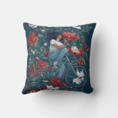 サイクリストと花 クッション (裏面)