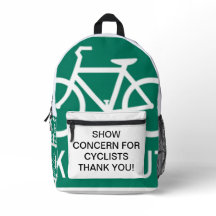 サイクリストに対する懸念を示す