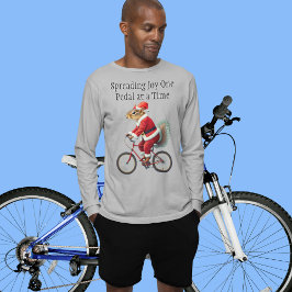 サイクリストのための自転車のクリスマスプレゼントにリス Tシャツ