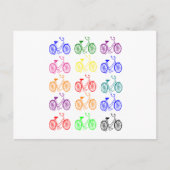 サイクリストのギフト、ヴィンテージ1950自転車デザイン ポストカード (正面)