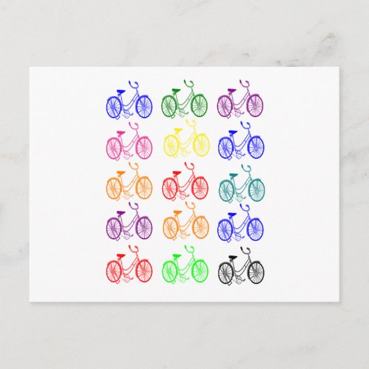 サイクリストのギフト、ヴィンテージ1950自転車デザイン ポストカード (正面)