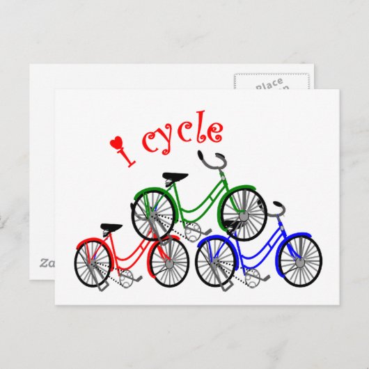 サイクリストのギフト(自転車に乗ること)のデザイン ポストカード (正面/裏面)