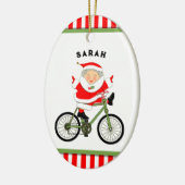 サイクリストのクリスマスコレクション セラミックオーナメント (左)