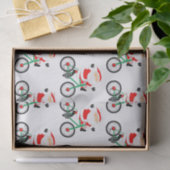 サイクリストのクリスマスバイク 薄葉紙 (ギフト)