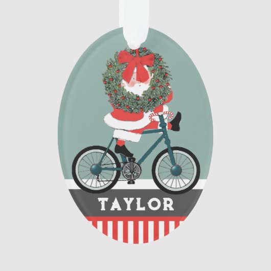 サイクリストのクリスマス オーナメント (正面)