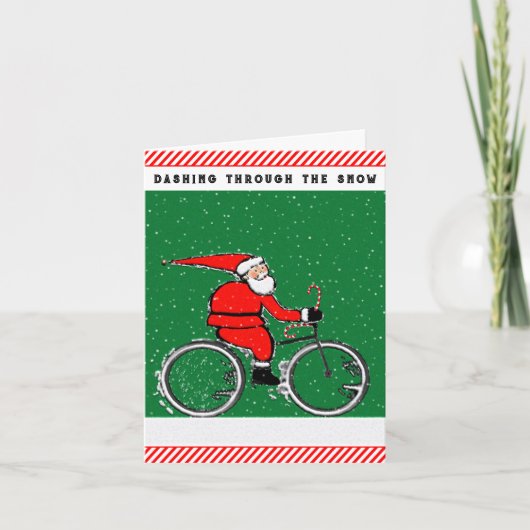 サイクリストのクリスマス シーズンカード (正面)
