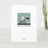 サイクリストのクリスマス ホリデーカード (裏面)