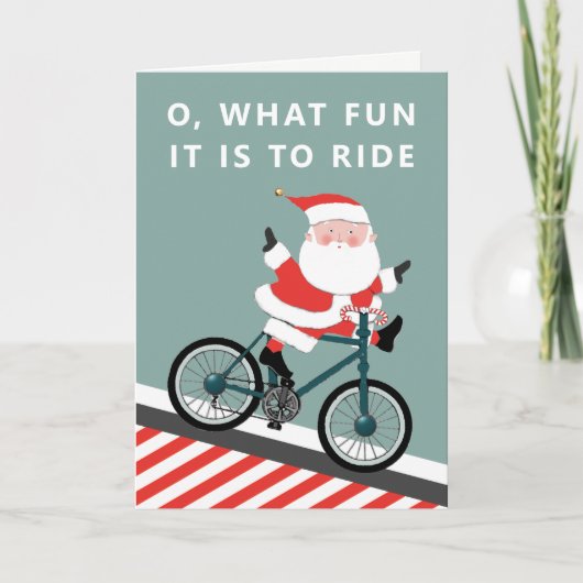 サイクリストのクリスマス ホリデーカード (正面)