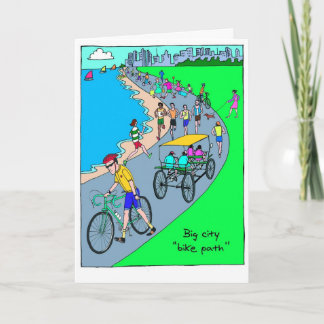 サイクリストのグッドラックカード – Big City Bike Path カード