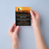 サイクリストのシルエット、サイクリングク広告ラブ チラシ (手)