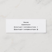 サイクリストのシルエット スキニー名刺 (裏面)