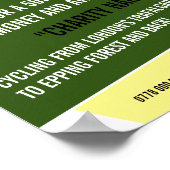 サイクリストのシルエット、チャリティバイクアソンイベント ポスター (角)