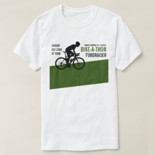 サイクリストのシルエット、チャリティバイクアソンイベント Tシャツ