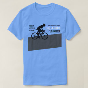 サイクリストのシルエット、チャリティバイクアソンイベント Tシャツ