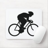 サイクリストのシルエット マウスパッド (マウス)
