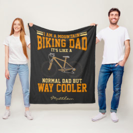 サイクリストのマウンテンバイクパパのようなノーマルパーソナライズされた フリースブランケット