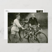 サイクリストのヴィンテージ写真はがき ポストカード (正面/裏面)