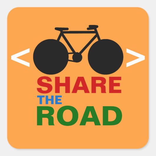サイクリストの徴候を尊重する スクエアシール (正面)