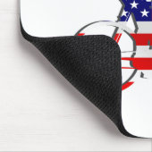 サイクリストの自転車のギアを循環させるアメリカ米国 マウスパッド (コーナー)