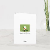 サイクリストの自転車バカンス クリスマスカード (裏面)