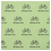 サイクリストの自転車パターンと独自の文字 – 任意の色 ファブリック (見本)