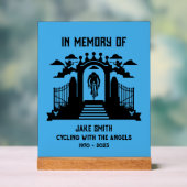 サイクリストの葬儀の記念として アクリルサイン (ニュートラル)