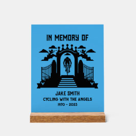 サイクリストの葬儀の記念として アクリルサイン