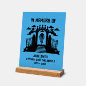 サイクリストの葬儀の記念として アクリルサイン (傾斜)