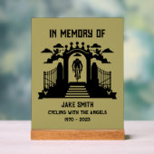 サイクリストの葬儀の記念として アクリルサイン (ニュートラル)