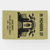 サイクリストの葬儀の記念として 横断幕 (横)