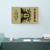 サイクリストの葬儀の記念として 横断幕 (トレードショー)