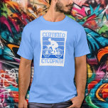 サイクリストの青のサイコパス Tシャツ<br><div class="desc">サイクリスト、山のバイクもしくは自転車に乗る人、トリアスリート、または週末の自転車ライダー、ブルーの色合いをアクセントこのサイコパスTシャツは、父の日、クリスマス、または彼の誕生日のためのあなたの人生の男性のための完璧な贈り物である。コレクション内のデザインの追加。</div>